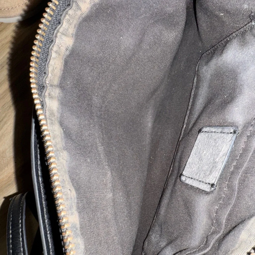 Coach North South Swingpack Signature‎ Canvas Crossbody Bag Black Charcoal 52521